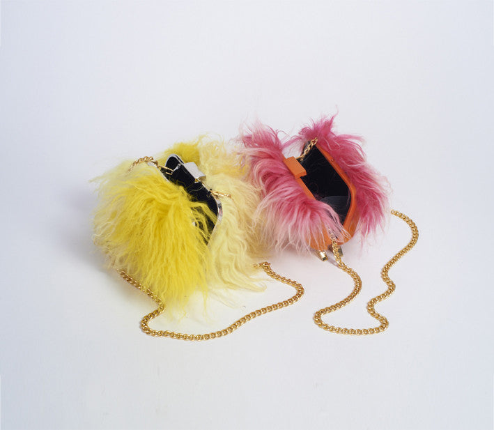 MADE TO ORDER Tramp - Dip Dyed Fur Shoulder bag £1299