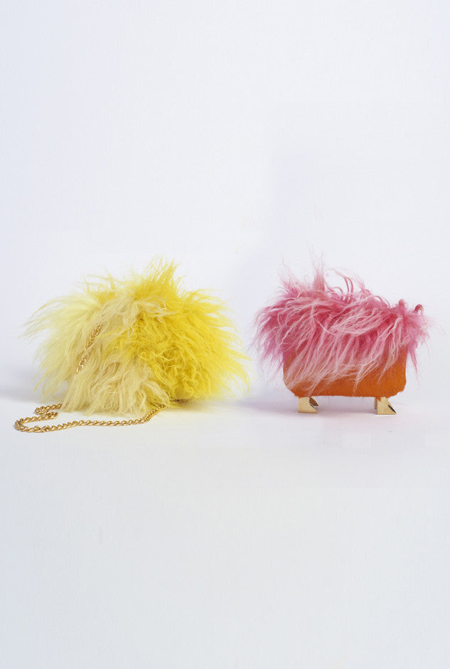 MADE TO ORDER Tramp - Dip Dyed Fur Shoulder bag £1299