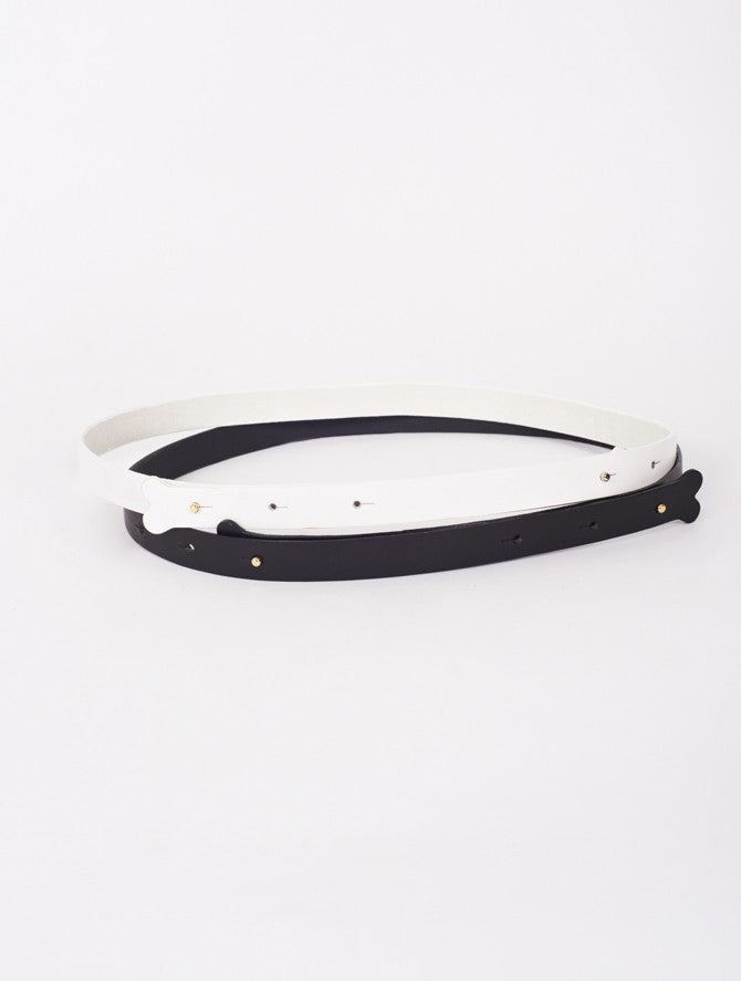 Sam Leather Stud Bone Belt  - £199